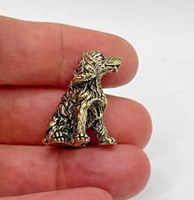 Solid Brass Cocker Spaniel Dog Mini Statue Ornament Figurines + gift bag