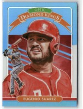 2020 Donruss Optic Eugenio Suarez Carolina Blue and White Cincinnati Reds #4