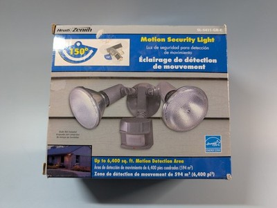 Heath Zenith SL-5411-GR-C Motion Security Light 150° Twin Flood Gray Open Box