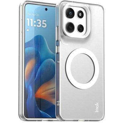 For Motorola G86 5G IMAK Shockproof TPU+PC Transparent Hard Magnetic Case