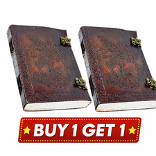 Buy 1 Get 1 Free Handmade Leather Journal Vintage Diary Sketchbook 200Blank Page