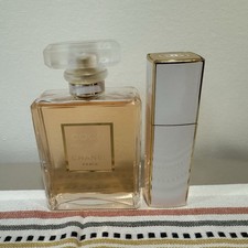 Coco Chanel Mademoiselle Gift Box Bag Set Perfume 3.4  .7oz Twist Spray No Box