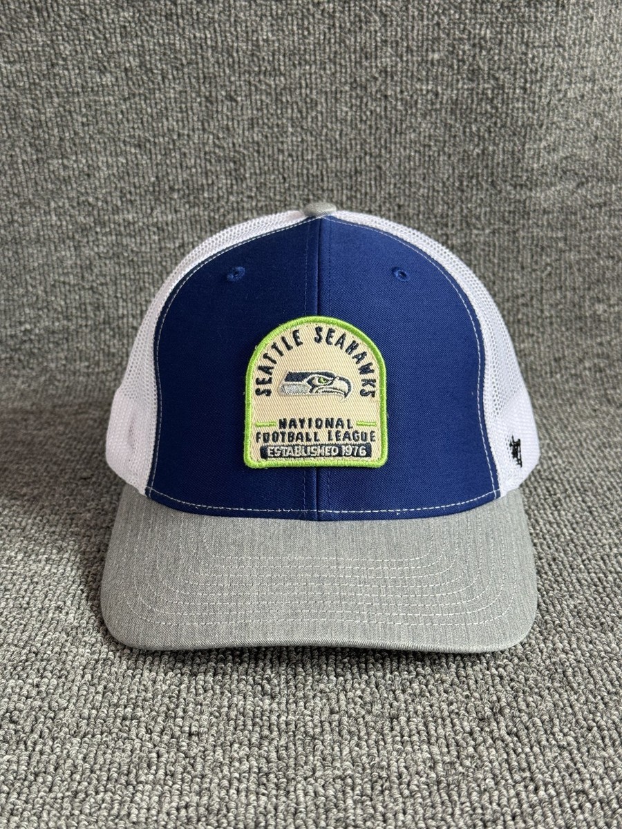 '47 Brand Seattle Seahawks Trucker Snapback Blue White Gray One Size Hat