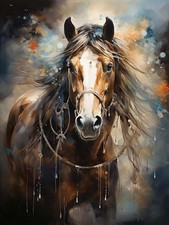 Paint by Numbers Kit for Adults Beginner Horse, Acrylic Oil Painting by Numbe...