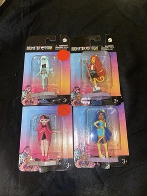 Lot Of 4 Monster High GHOULS Mini Collectible Scary Cute Figures New