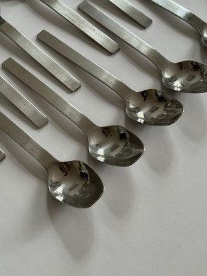6x Rosenthal Titan Löffel   Helmut Alder   Edelstahl matt   Vintage