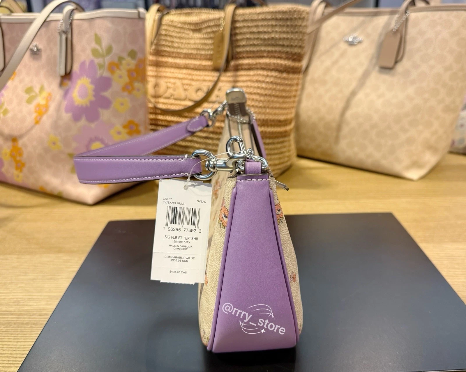 Borsa a tracolla Coach donna Teri in tela firmata stampa floreale CAL37