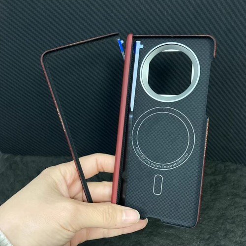 Super Luxury Carbon Fiber Magnetic Back Case W/Side Frame For Huawei Mate X5 - Picture 7 of 13
