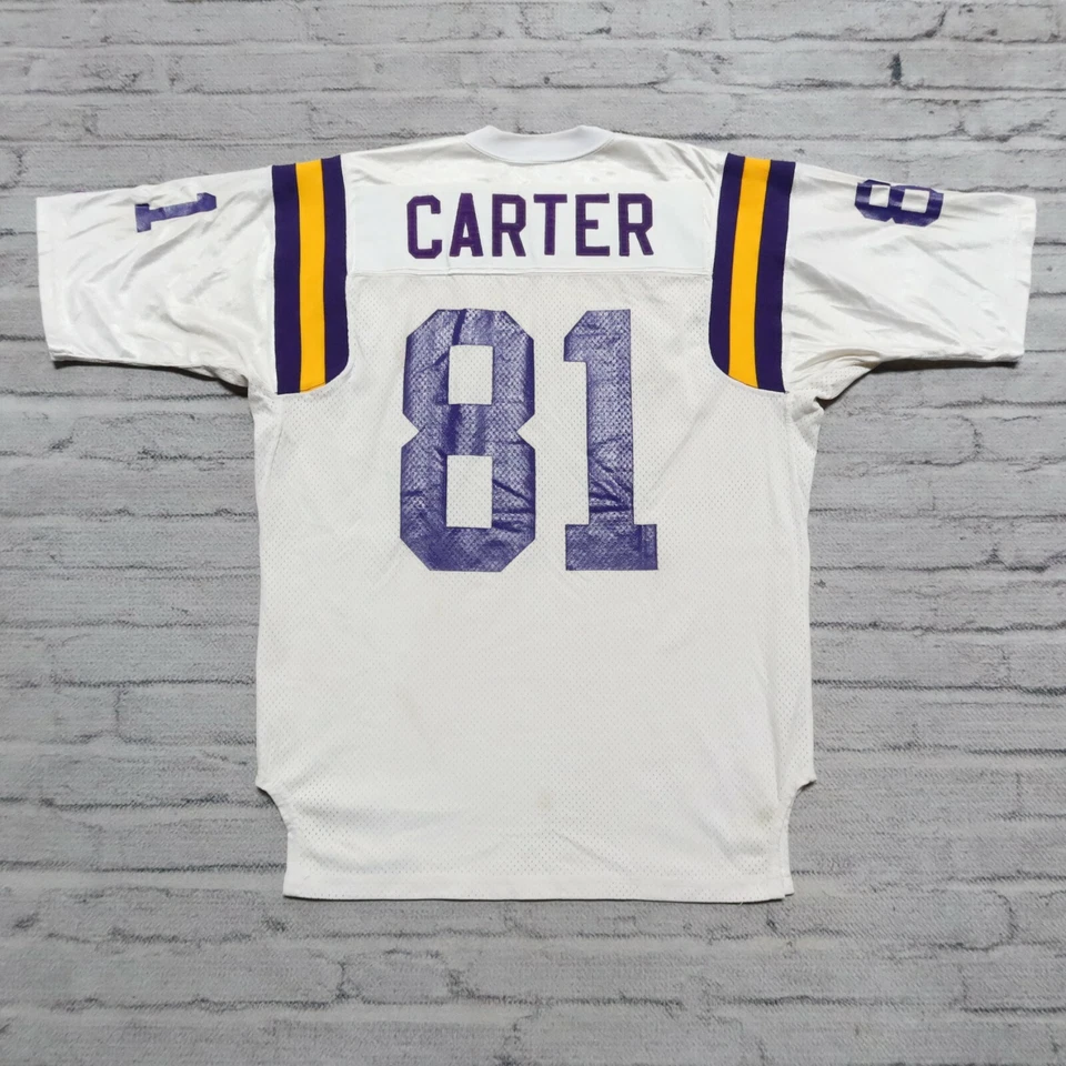 Camiseta de fútbol americano vintage de los Minnesota Vikings Anthony Carter Wilson Prestige corte profesional Foto 2 de 4