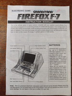 Grandstand Firefox F-7 Vintage 1983 Tabletop Electronic Game | eBay UK