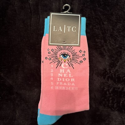 La Tc Accessories Pink / Blue La Tc Third Eye Famous Brands Pyramid Socks One