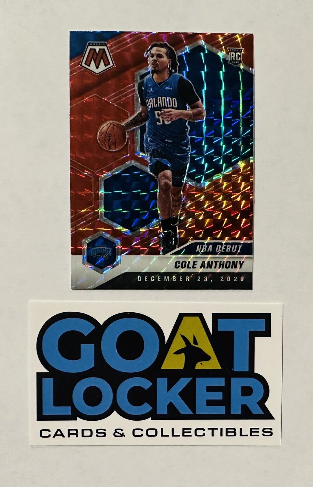 2020-21 Mosaic Rookie Debut Red Wave Magic Cole Anthony RC