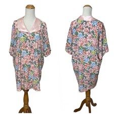 Vtg Victoria  s Secret Gold Label Nightgown Nightshirt Button Up Floral Sz S New