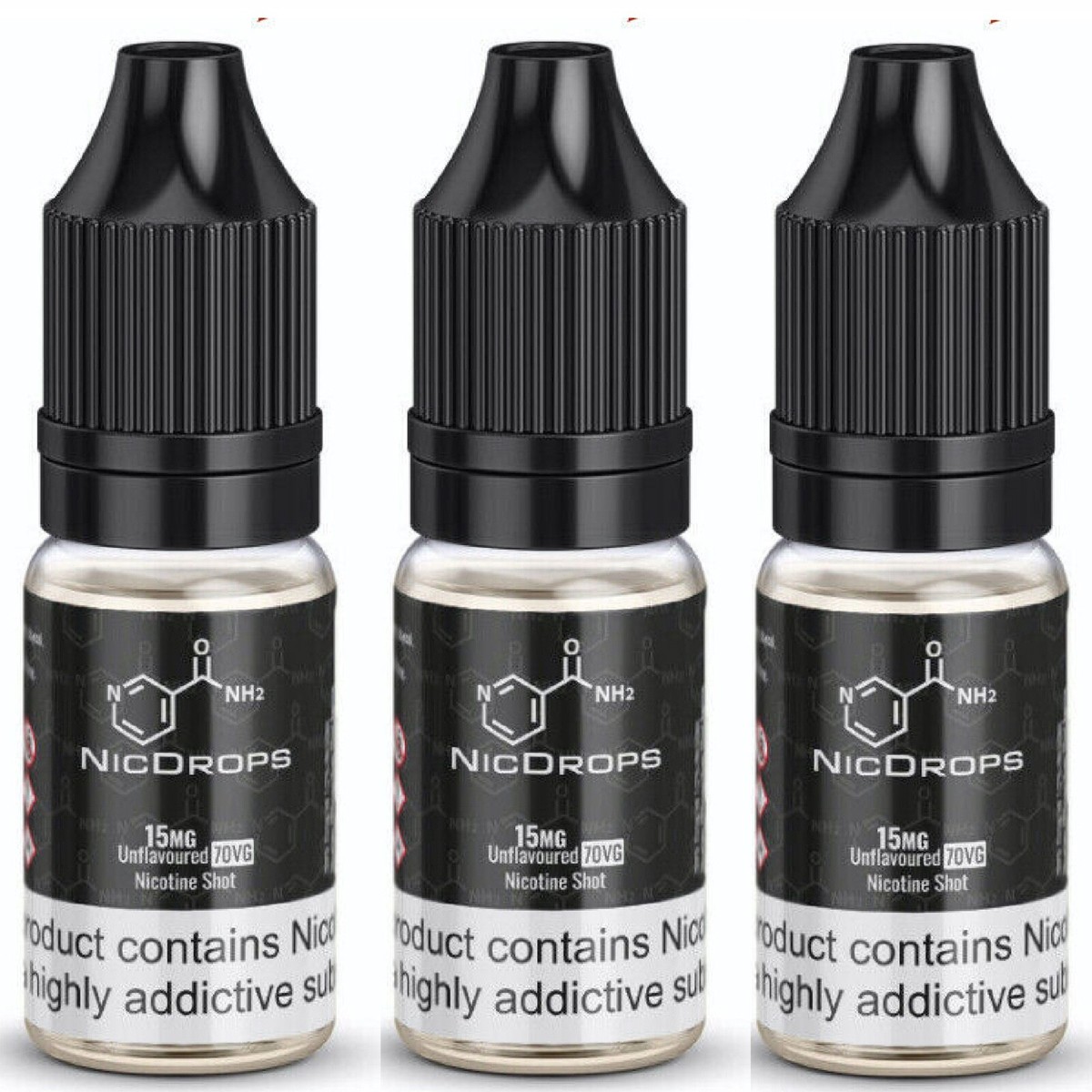 Nicotine Shots Nic Shots 10ml 18mg e liquid vape juice NicDrops Salts 70% 100 VG | eBay Nicotine Shots Nic Shots 10ml 18mg e liquid vape juice NicDrops Salts 70% 100 VG | eBay