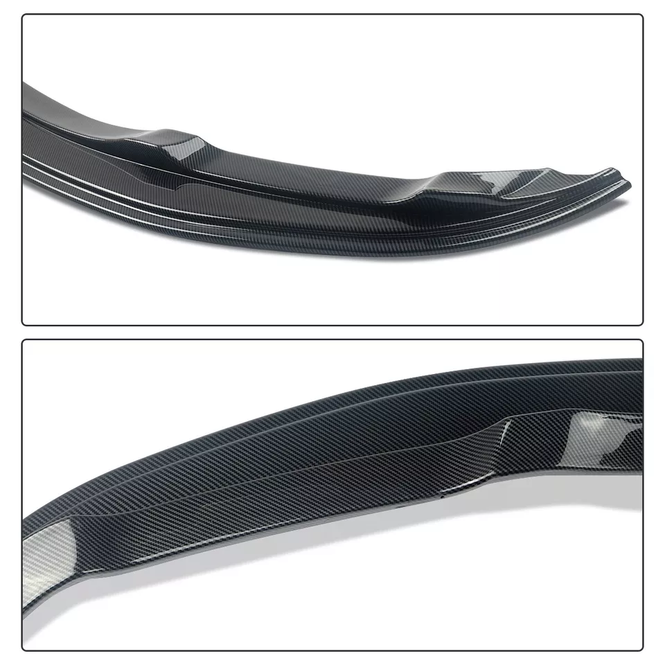 Front Spoiler Splitter Lip For 2005-08 BMW 3-Series E90 E91 M Sport Carbon Look - Изображение 4 из 4