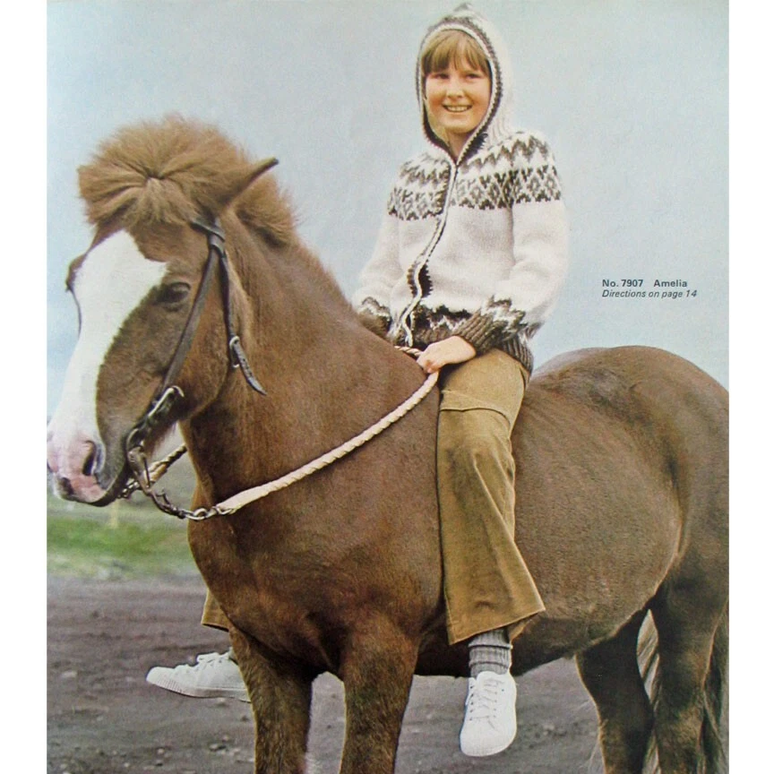 Reynolds New Icelandic Fashions for Boys & Girls Knitting Pattern Booklet Vol 79 - Image 4 of 4