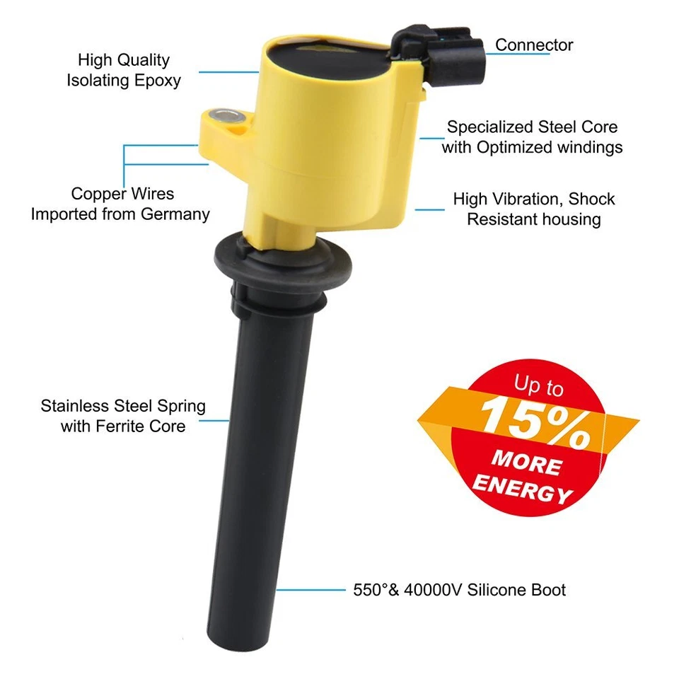 Paquete de 6 bobinas de encendido para Ford Mazda Tribute Escape Mercury 2001-2009 V6 3,0 L Foto 2 de 4