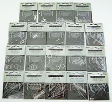Darice Jewelry Making Parts Findings Assorted 19 pk Lot 99.9 Pure Silver Plated