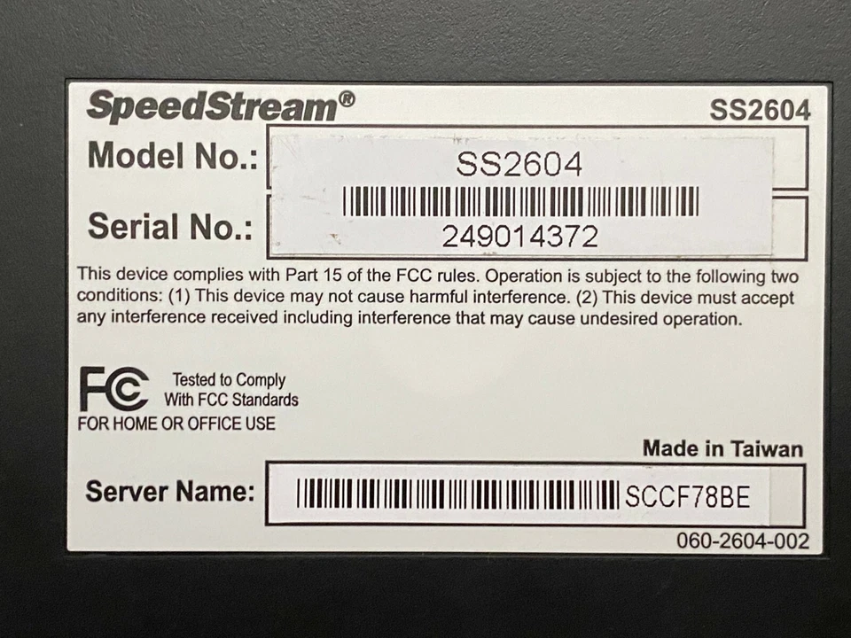 Siemens SpeedStream 4-Port DSL/Cable Router & Print Server SS2604 - Tested OK - Image 4 of 4