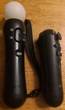 Sony PlayStation Move Motion & Navigation Controller Black PS3 / PS4 - Untested