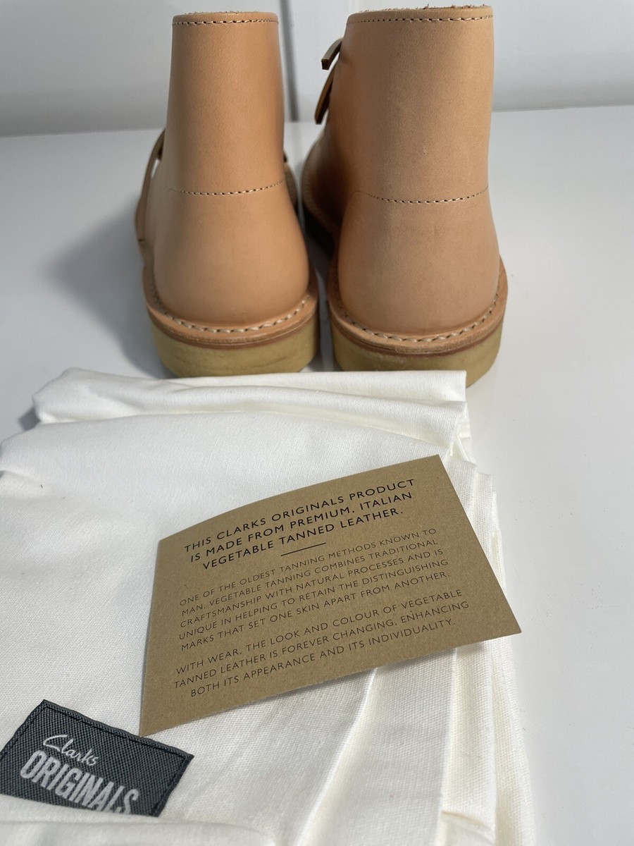 Clarks the original desert boot Mens natural tan leather made in