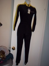 Neo Sport Woman's SZ M Wetsuit Black Yellow 50 Plus UV Shield NEW NWT
