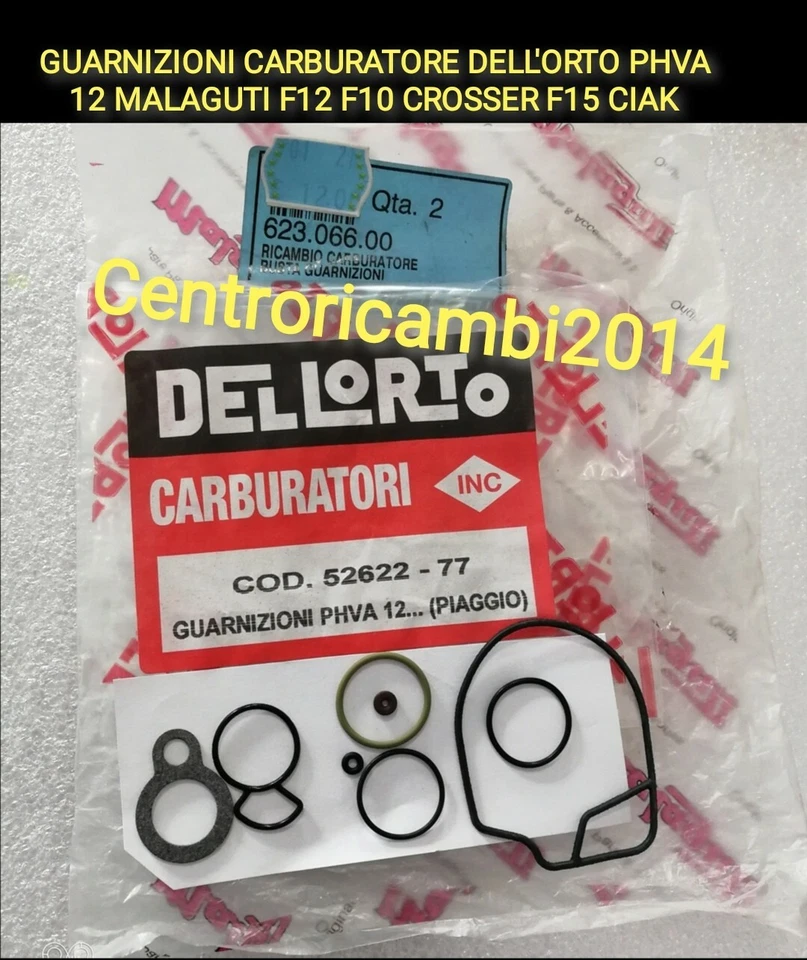 GUARNIZIONI CARBURATORE DELL'ORTO PHVA 12 MALAGUTI F12 F10 F15 CIAK Crosser CR1