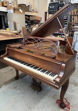 STEINWAY M BABY GRAND CHIPPENDALE PIANO WALNUT ORIGINAL KEYS GOLDEN AGE