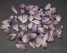 Bulk Lot of 12 Mini Rough Amethyst Points (0.75 - 1.5" Raw Crystal Points)