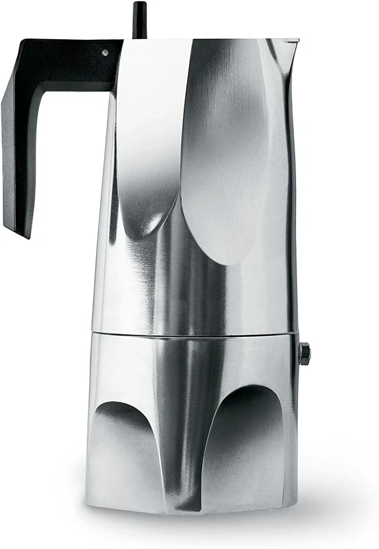 Caffettiera Espresso Moka 6 Tazze ALESSI MT18/6 Ossidiana in Alluminio - Caffè