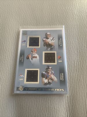 2002 Pacific Crown Royale Triple Threads Drew Bledsoe Tim Couch Brian Griese #27