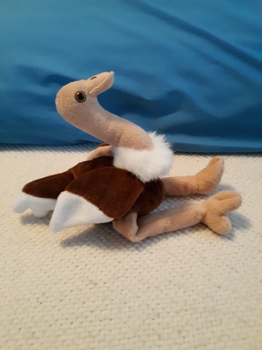 T.Y. BEANIE BABIES "STRETCH" THE OSTRACH RETIRED 1997 RARE WITH ERRORS (NEW) - Picture 4 of 12