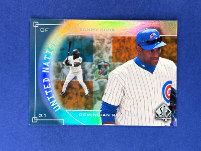 2000 Upper Deck SP Authentic ~ Sammy Sosa ~ United Nations ~ UN1 ~ Cubs