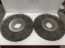 Qty 2 Weiler Trulock 10" Narrow Crimped Wire Wheel .014 2" A.H. Heavy Fill 93102