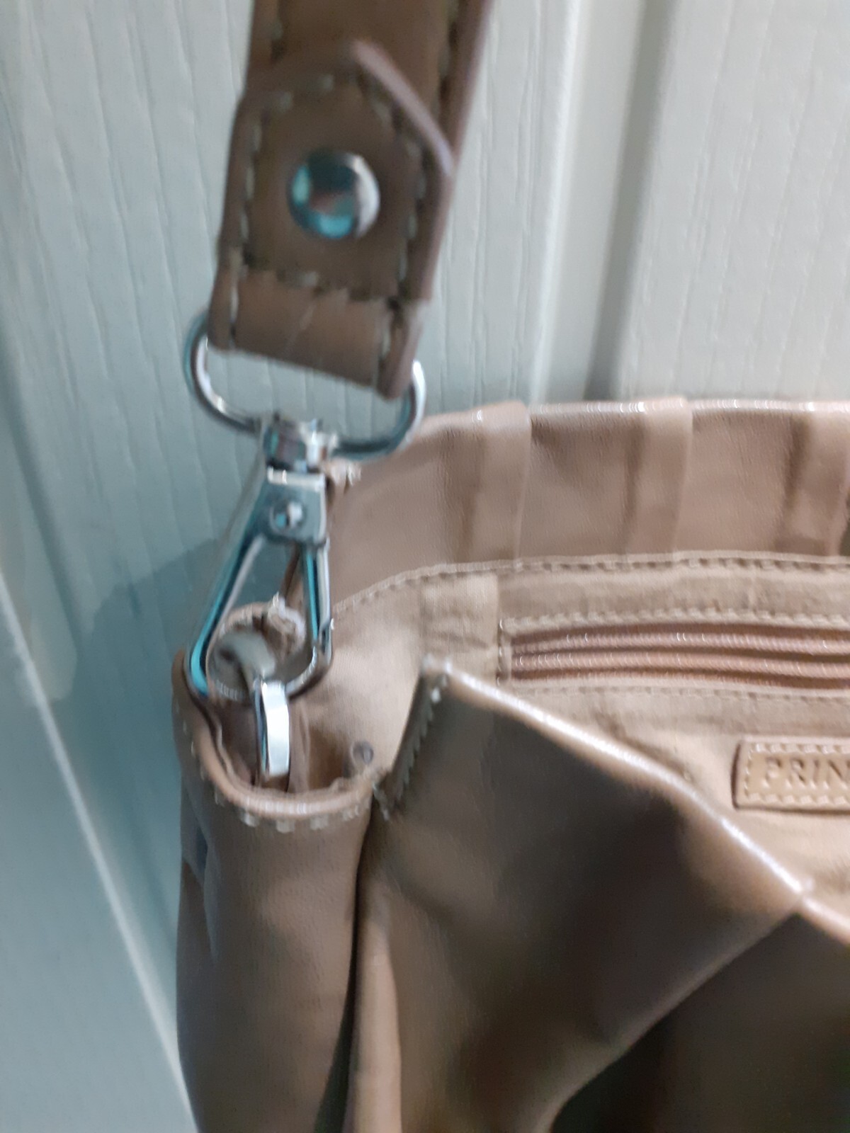 Principles Small Beige Handbag, Button Fasten, Sh… - image 4