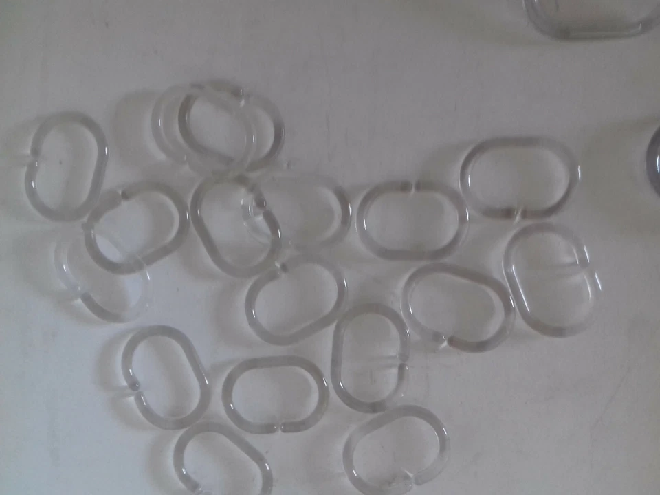 SPIRELLA LOTTO DI 80 ANELLO ANELLI TRASPARENTI PER TENDA DOCCIA DA BAGNO Foto 4 de 4