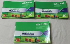 Everyday Mathematics Math At Home Kindergarten Grade K 3 Book Set, Books 1, 2, 3