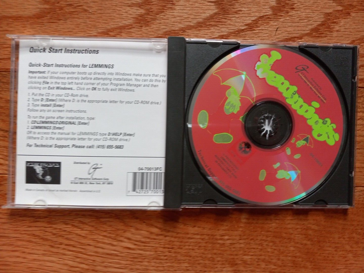 Peluche Parlante Lemmings Gaya Ultra Rare + CD-ROM PC “Tout Nouveau Monde De Lemmings”