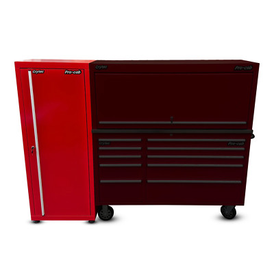 PRO CAB BY CRYTEC MECHANIKER SEITENSCHRANK FREISTEHENDER WERKZEUGKOFFER SCHWERLAST ROT