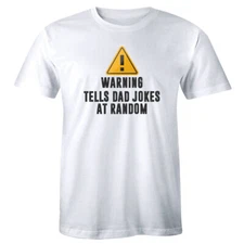 Warning Tells Dad Jokes At Random Men's T-Shirt Funny Father's Day Gift