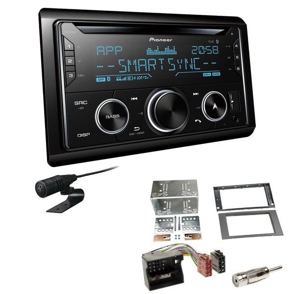 Pioneer Autoradio CD Bluetooth USB Einbauset FüR Ford Fiesta 2005-2008 Anthrazit-image