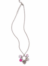 NWT JUSTICE Girl's Emoji Charm Necklace Unicorn Cat Heart