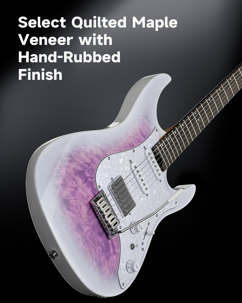 Donner DST-550 Electric Guitar Solid Body Amethyst Burst + Gig Bag