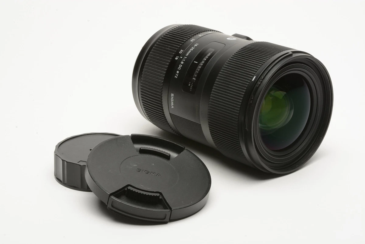 Sigma 18-35mm f1.8 DC HSM Art Lens for Nikon F, caps, clean &
