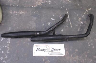 Harley Davidson FXS Blackline Softail Stock Black Exhaust Pipe System 65953-01