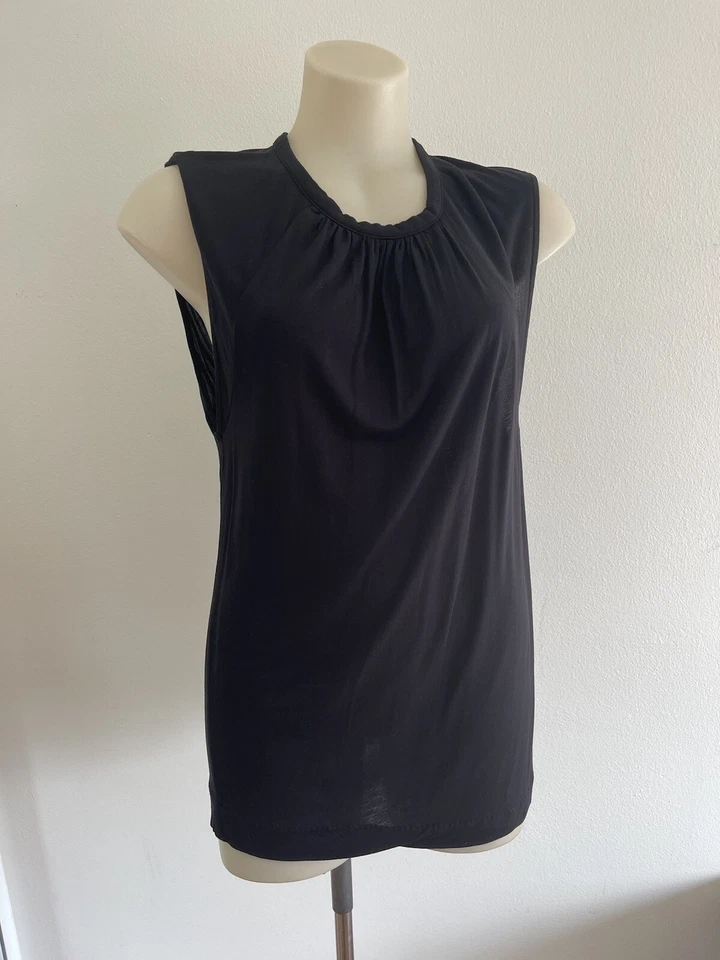 JOSEPH Impresionante Top Cami Negro Algodón Foto 3 de 4