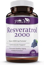Resveratrol 2000mg Anti-Aging Supplement/Heart, Skin & Cellular Health !!SALE!!