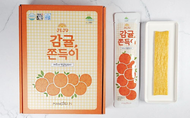 Jeju Jjondeugi Mandarin Korean Chewy Snack 1BOX(18g x 15P)