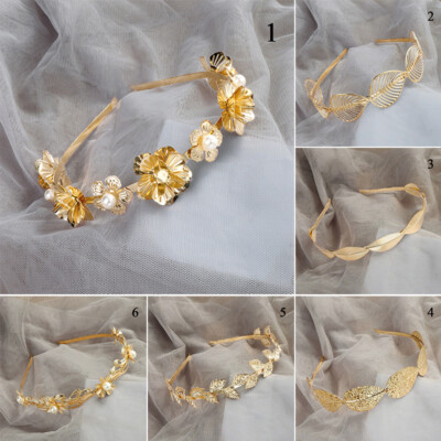 Chain Head Hoop Hair Accessories Pearl Flower Alloy Hair Hoop Luxury Headband!