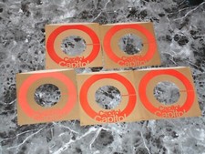 45 RECORD SLEEVES. LOT OF FIVE CAPITOL.  BROWN  ORANGE. 70'S.